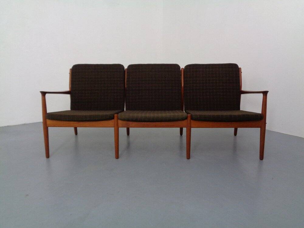 Teak Three-Seater Sofa by Svend Aage Eriksen for Glostrup, 1960s
