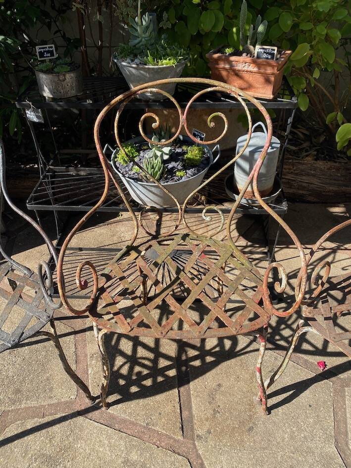 Wrought iron armchairs 1940