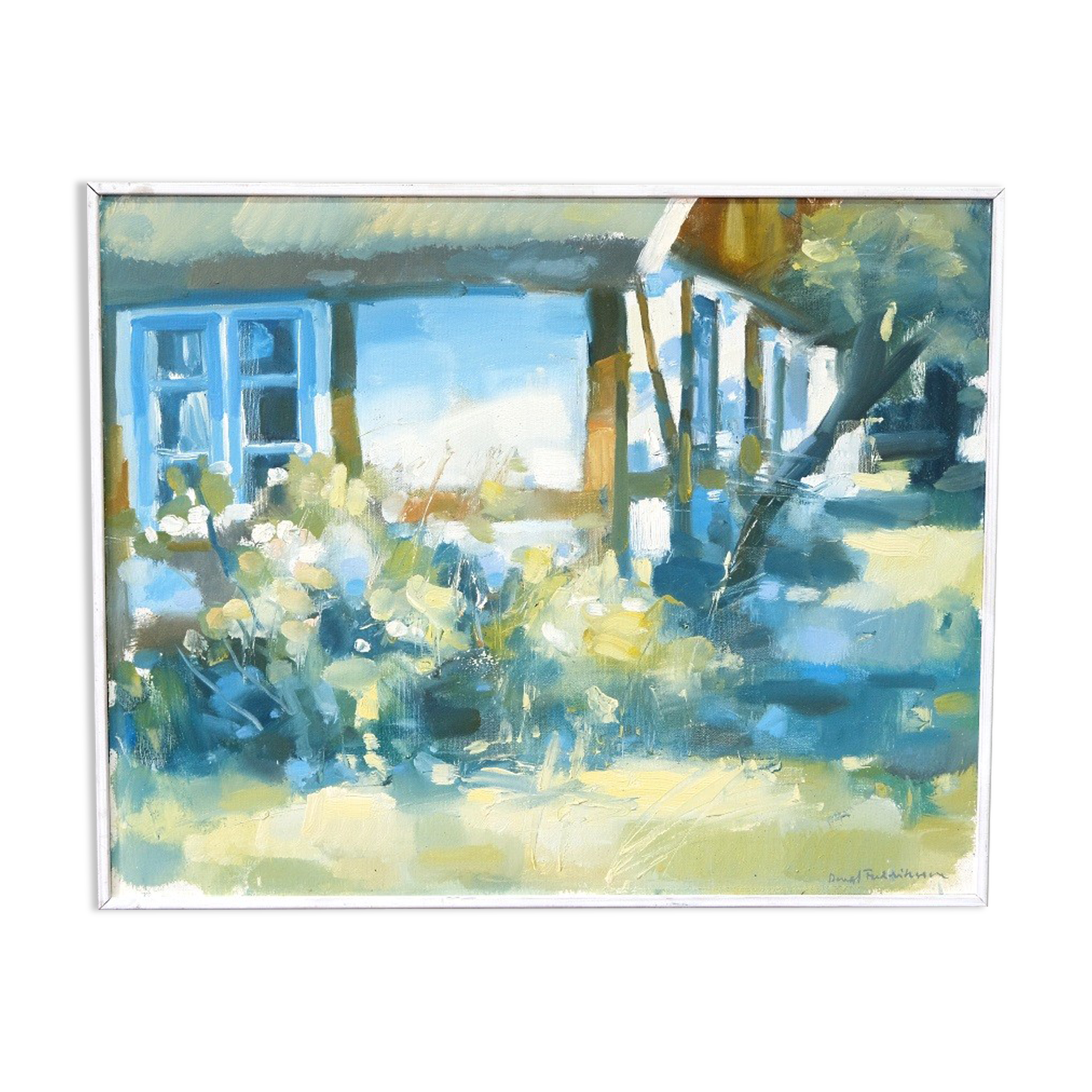 Bengt Fredriksson (1932-2000), Swedish Modern Landscape, Oil on Canvas, 1980s, Framed