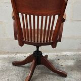 Old American office chair circa 1940 in oak