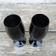 Lot de 2 verres en cristal noir
