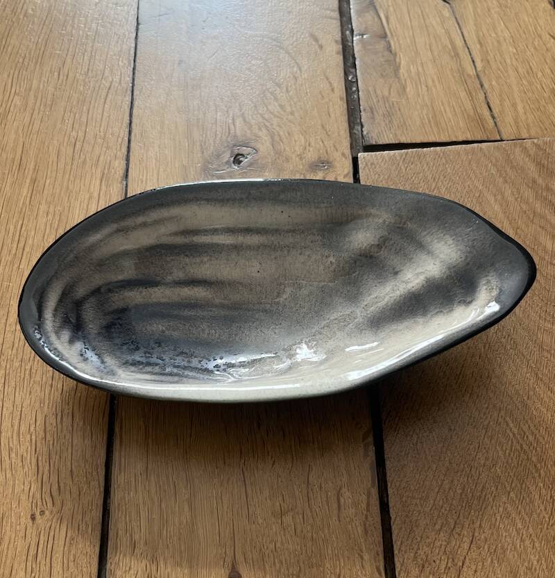 Ceramic seashell bowl by Pol Chambost