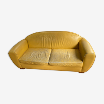 Leather sofa Hugues Chevalier