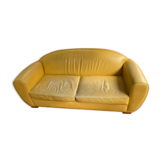 Leather sofa Hugues Chevalier