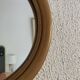 Vintage 1960s apple mirror, rattan, wicker, bamboo - 32 x 35 cm