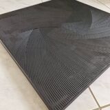 Minimalist monochrome abstract painting in black