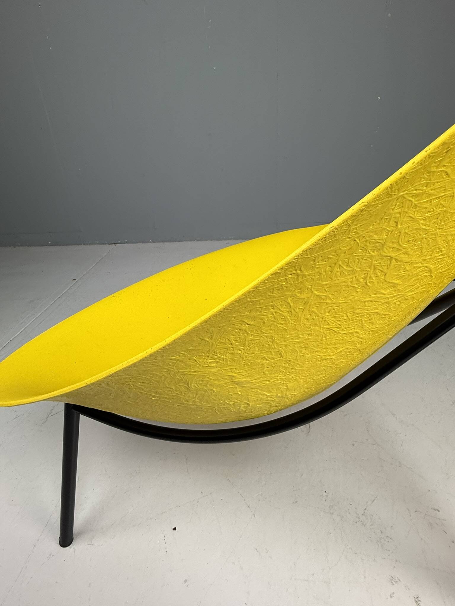 Yellow Tripod Lounge Chair by Ed Merat, France 1956