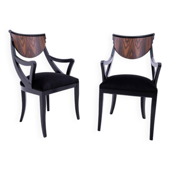 A pair of Art Deco armchairs, Poland, 1950s.