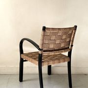 Scandinavian armchair in wood and rope by Axel Larsson, 1950