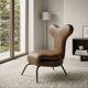 Fauteuil design modulable en cuir camel – Pièce d'exception