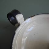 antique candlestick enamelled tin vintage candlestick Sweden