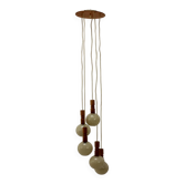1970s Cascade Chandelier with Plastic Shades, Czechoslovakia