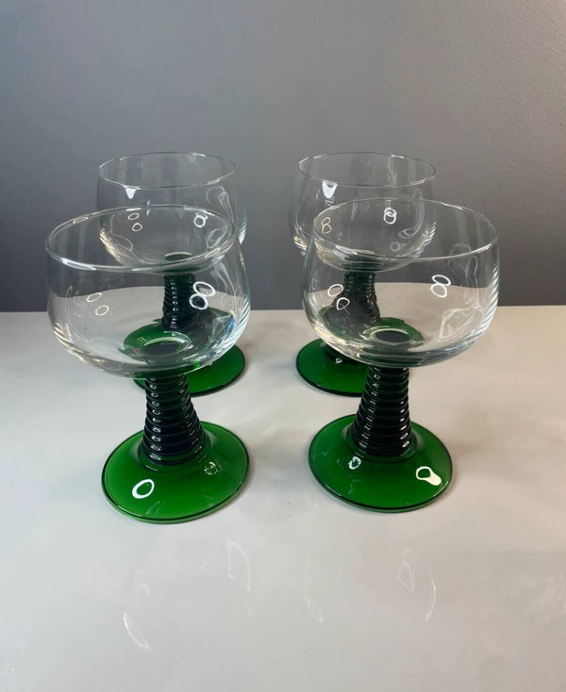 4 verres Roemer vintage