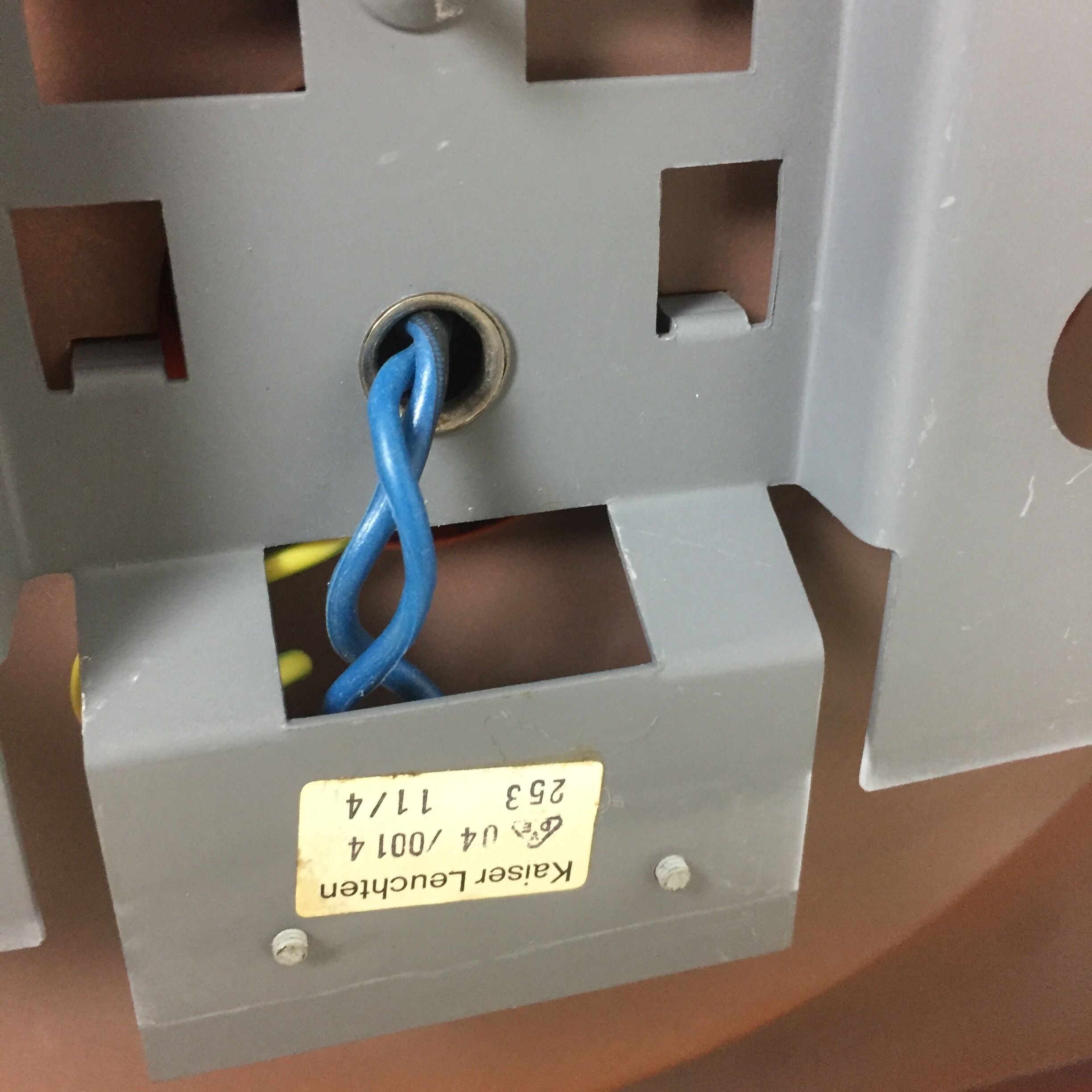 Apply orange 1970 Klaus Hempel for Kaiser lights