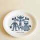 Royal Blue and White Dutch Vintage Folk Decor Plate Collection