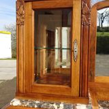 Buffet Art Déco en noyer avec marbres et guérites