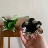 Set of two green soliflores
