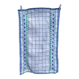 Vintage blue tea towel in metis