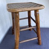 Chestnut and bamboo stool