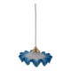 Serrated suspension in blue glass years 50-60