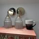 Duo of Art Deco tulip wall lights