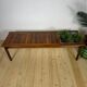 Mid-Century rosewood bench with plant stand – Scandinavian design