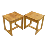Pair of vintage mountain style side tables 1970-80