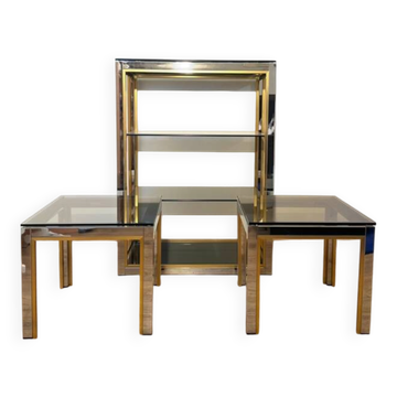 Side tables and display cabinet Renato Zevi produced by Romeo Rega.
