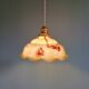 Art Deco pendant light in marbled opaline glass, 1920s-30s