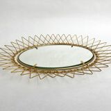 Erdecor Escaut retractable mirror tray • Gilded with fine gold • 1950