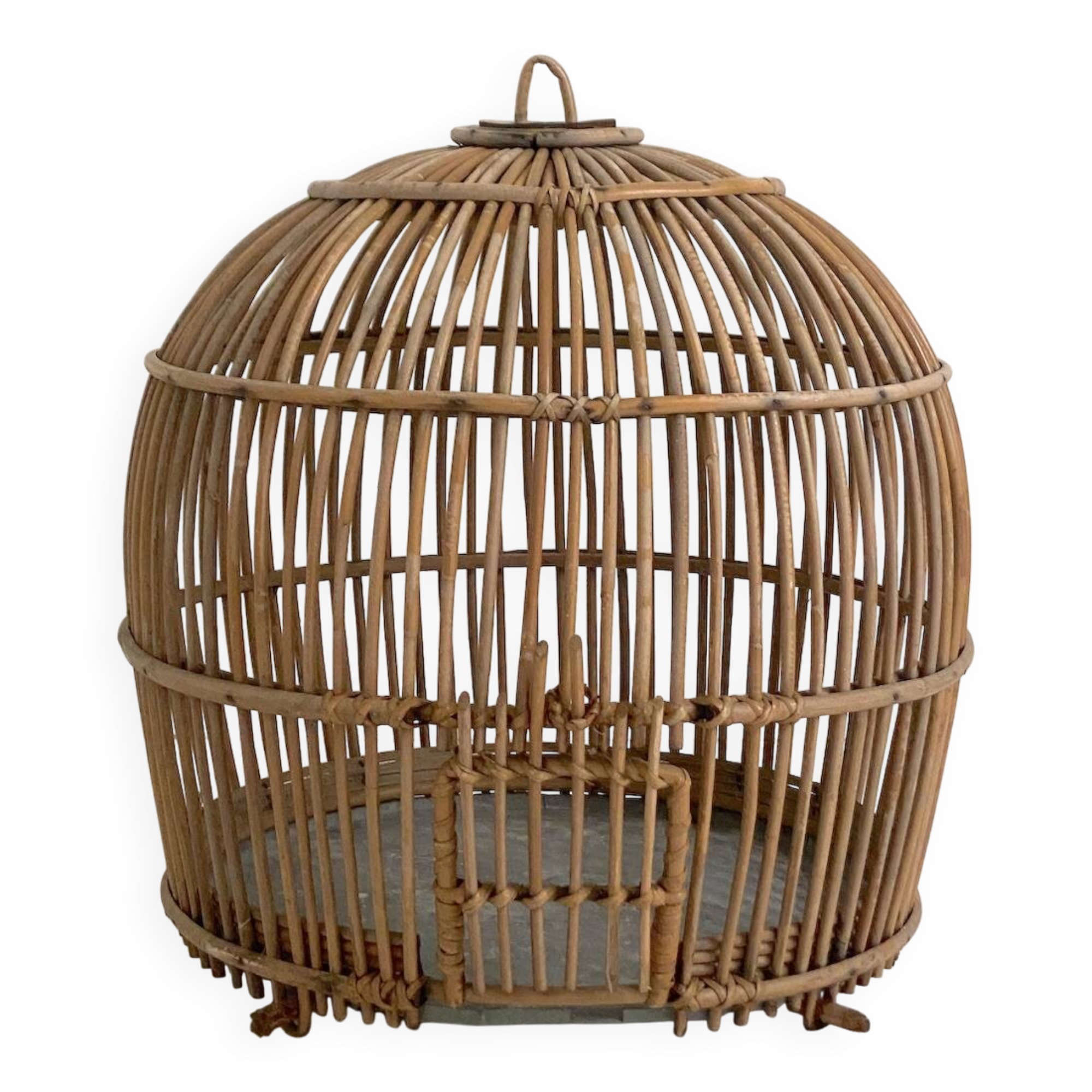 Vintage 60s rattan birdcage