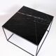 Coffee Table With Black Marble Top And Metal Frame
