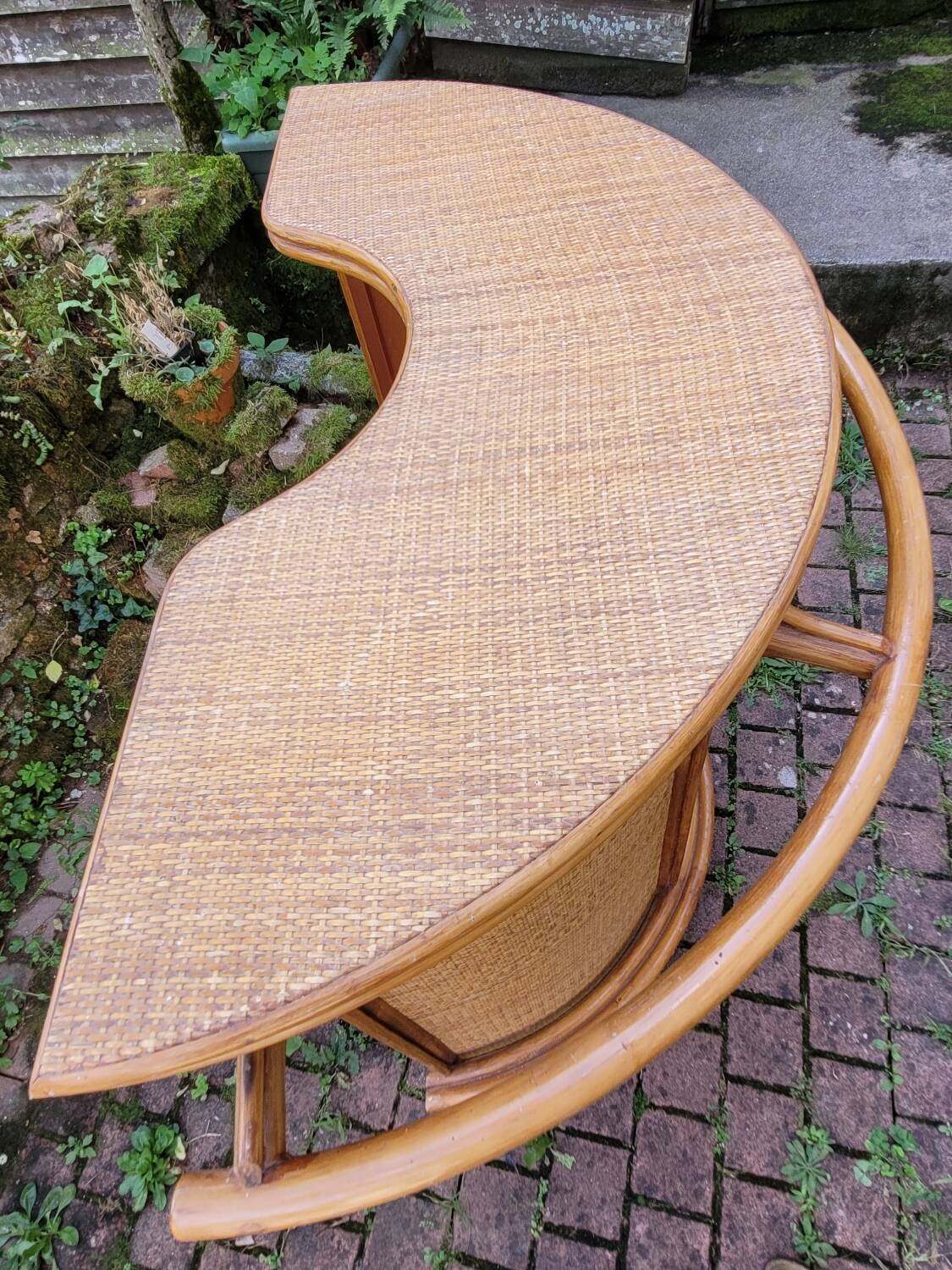 70's rattan bar