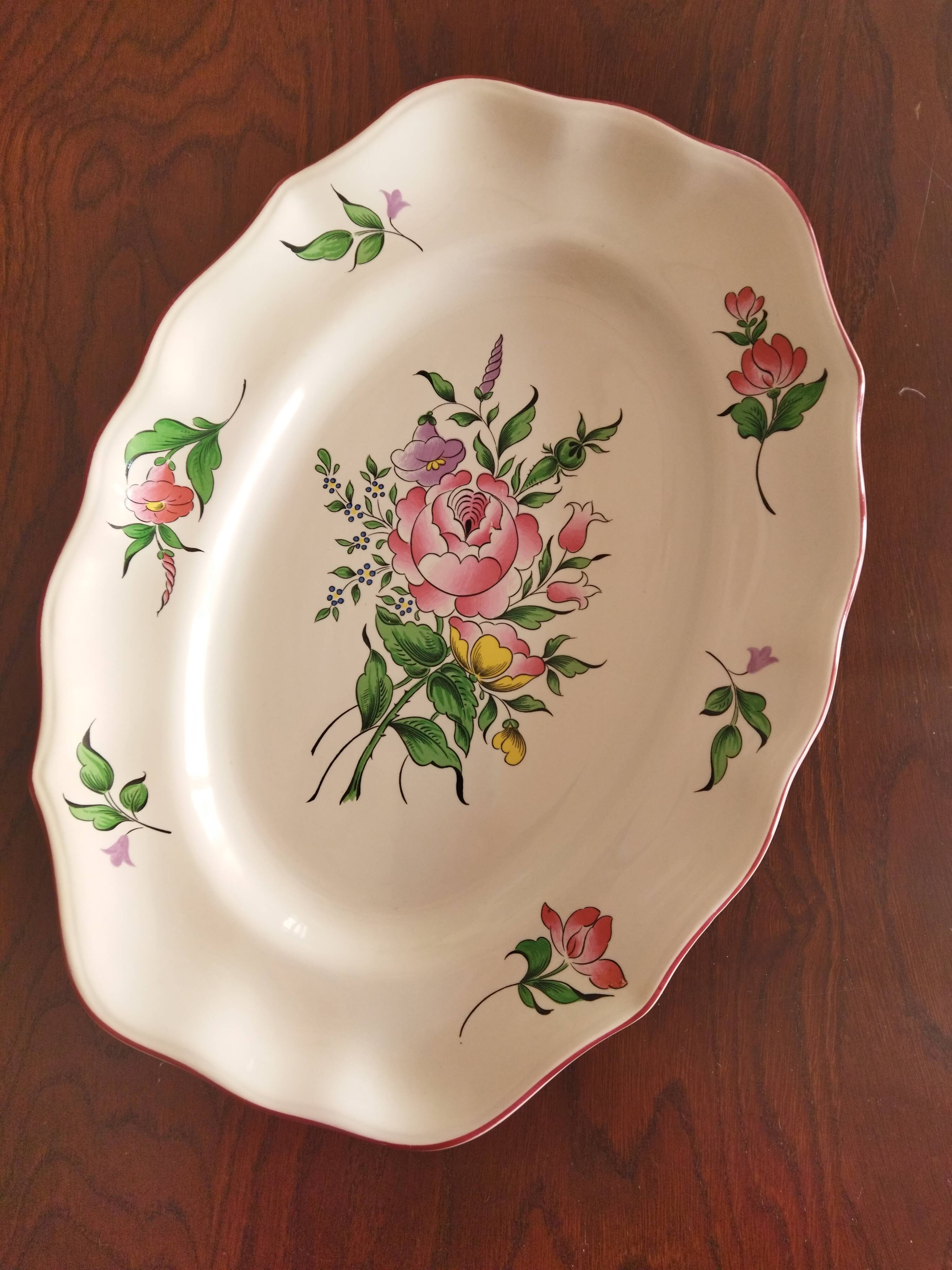 Oval dish, fine street lamp, KG Lunéville