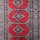 Mid-century vintage Uzbek Bukhara style wool runner 85cm x 241cm (1C1198)