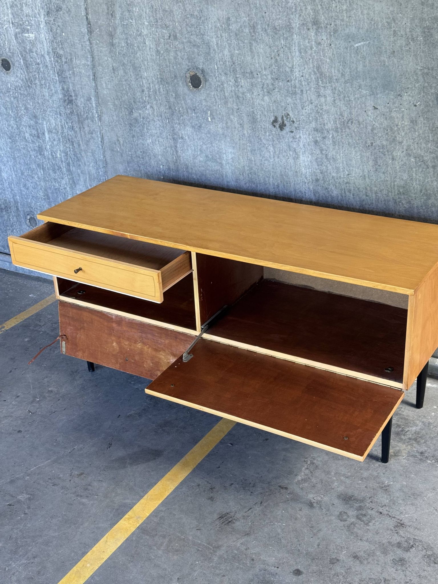Vintage Pine Laminate Side Cabinet
