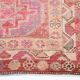 Red & Pink Super Soft Vintage Runner Rug, 91x346Cm