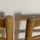Ensemble de quatre chaises paillées