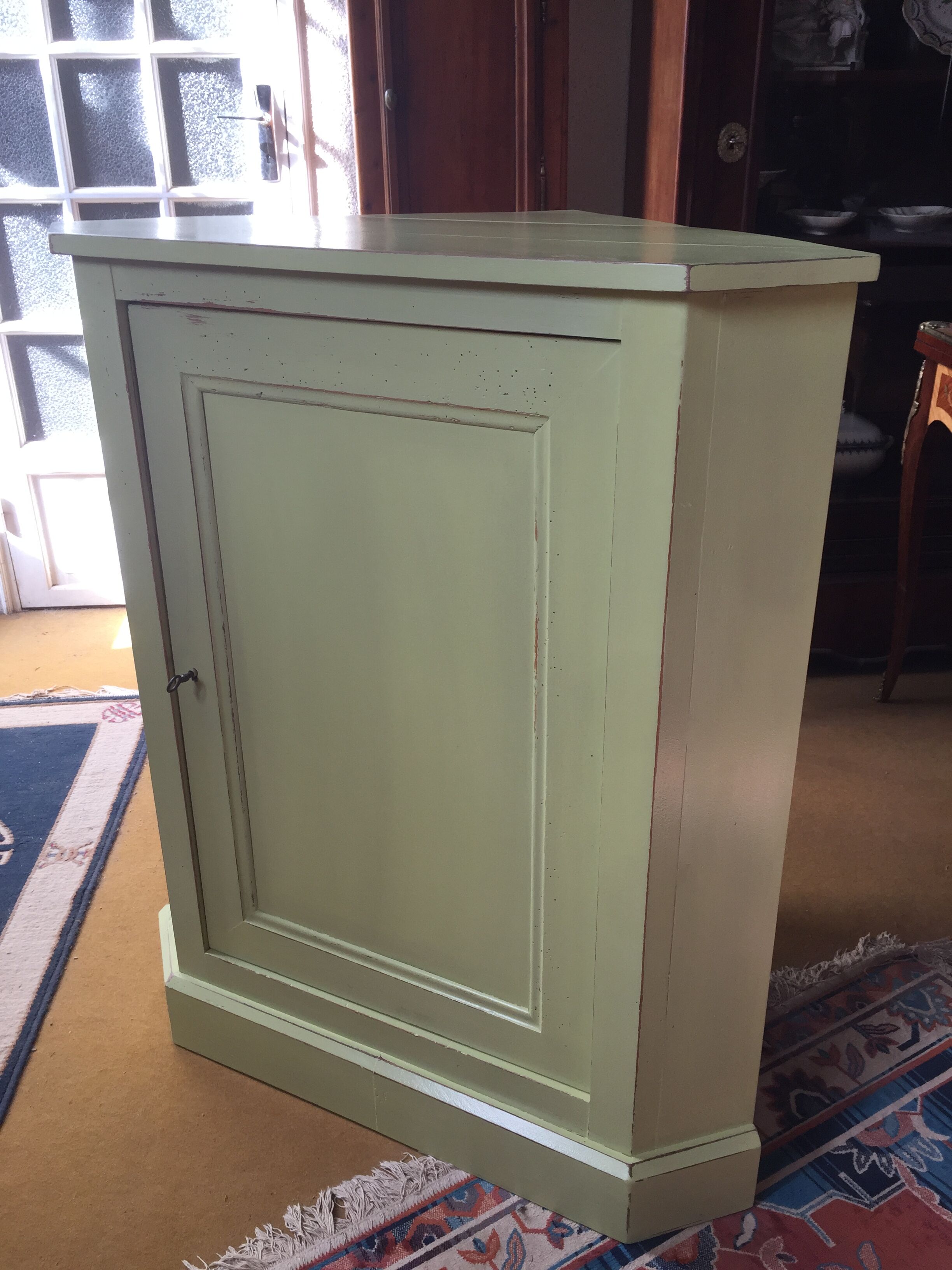 Walnut corner cabinet, 1950