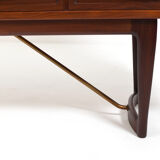 Danish teak and brass highboard by Sofus Jørgensen 1960s