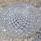 Vintage ceiling lamp "sea urchin", glass, 50s