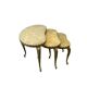 Set of 3 vintage nesting tables in onyx / side tables