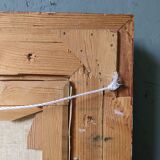 1951 Mid-Century Modern "Figures in Colour" Vintage Geometric Abstract Figurative Oil Painting, Fram