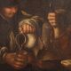 Antique painting from 17th century, interior of a tavern