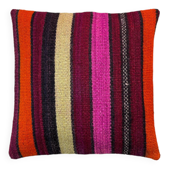 Housse de coussin kilim turc vintage, 40 x 40 cm