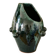 Glazed green and blue ceramic vase.
