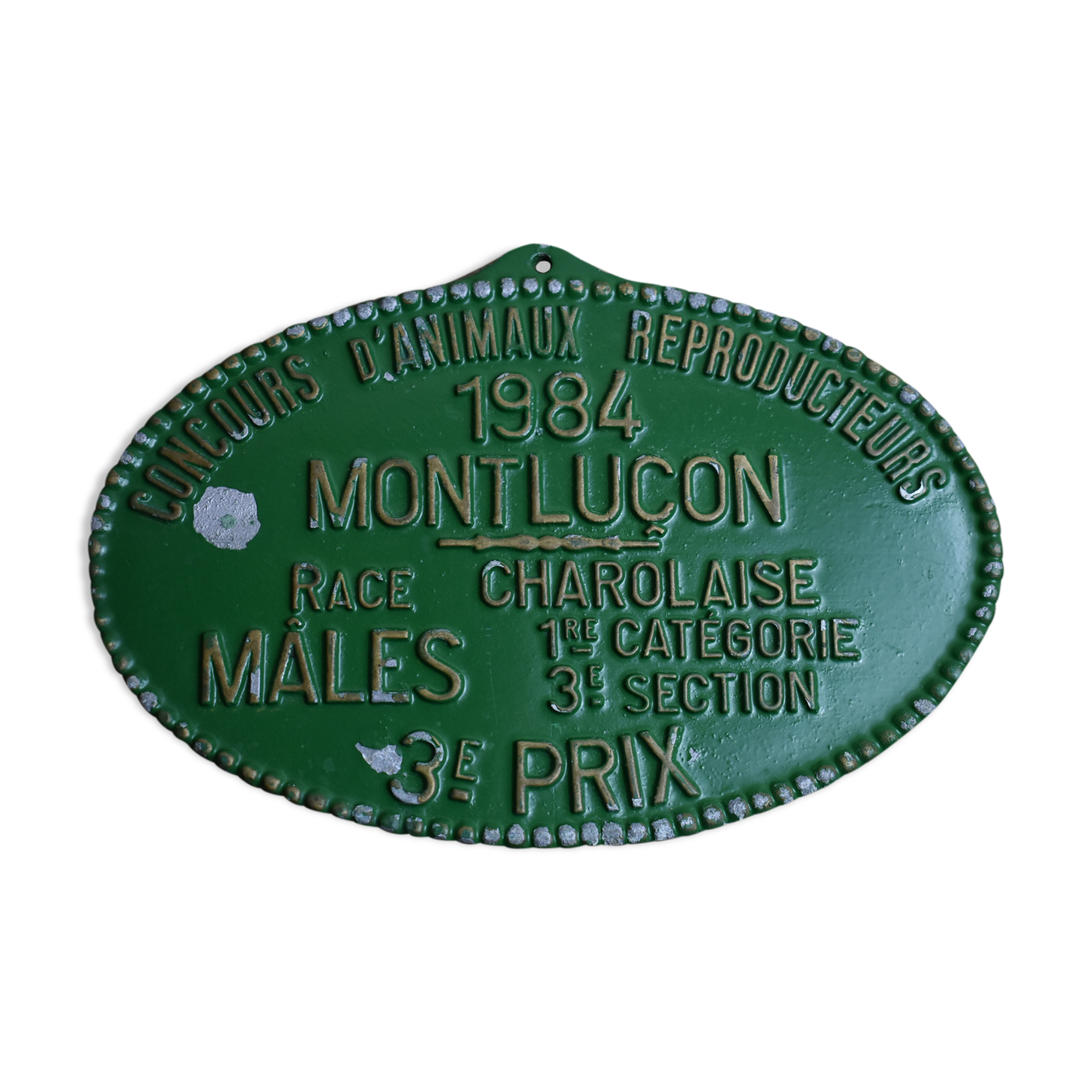 1984 Montluçon agricultural competition plate