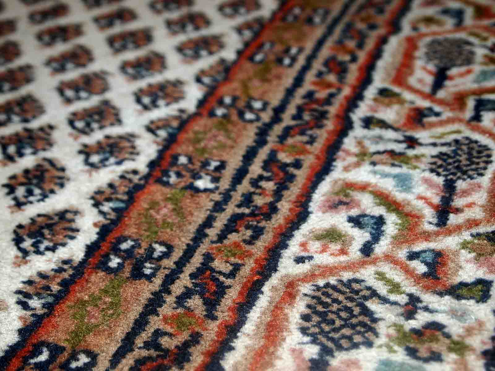 Vintage indian carpet seraband handmade 124cm x 185cm 1980s, 1c623