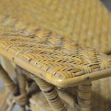 1960s rattan lounger