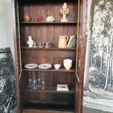 Library, wooden showcase